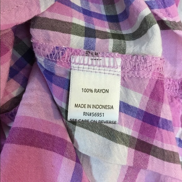 NORTHCREST 1X sleeveless buttondown top pink plaid - Picture 8 of 13